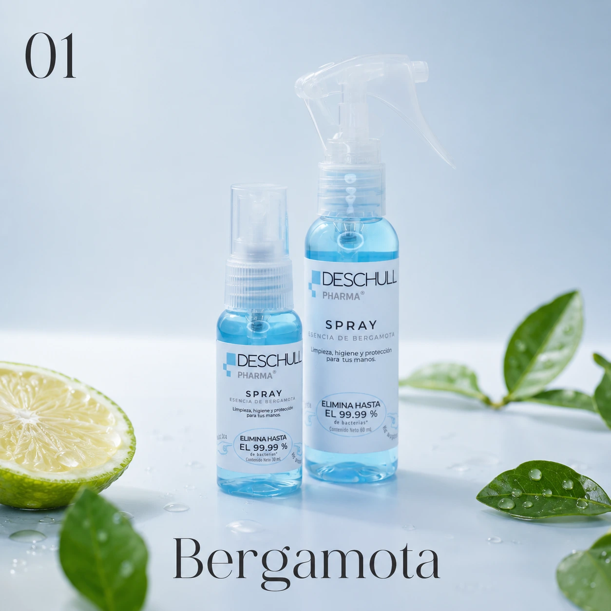 Deschull Pharma Bergamota en presentaciones de 30 mL y 60 mL